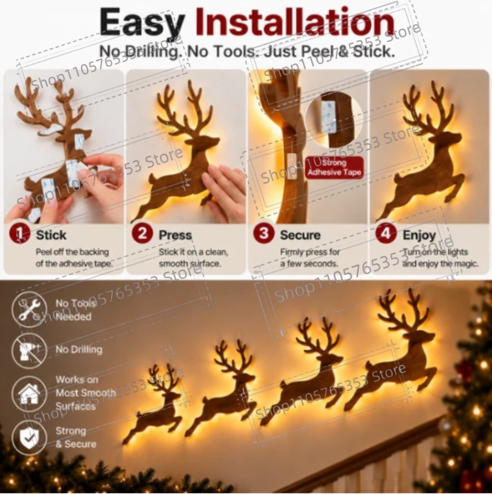 2027 Reindeer Glow Christmas D - Up Lighting Decor recension och pris