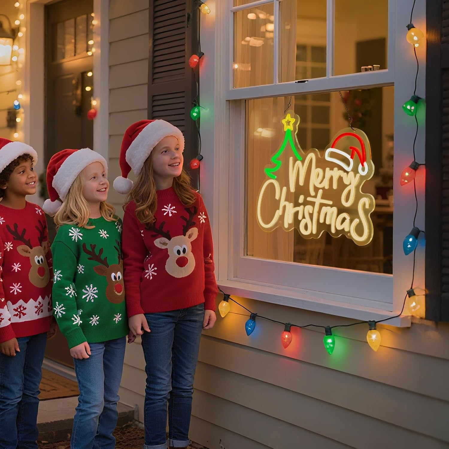 Merry Christmas Neon Sign USB  - Lighting Christmas Decor recension och pris