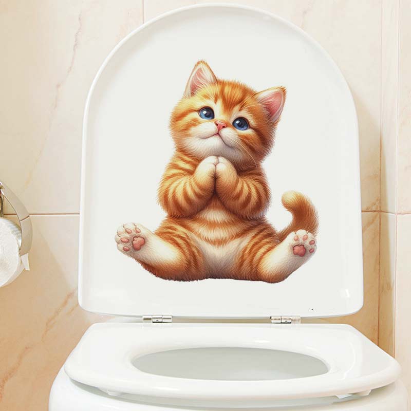Yoga Cat  Wall Sticker Removab - Lighting Mcqueen Bedroom Decor recension och pris