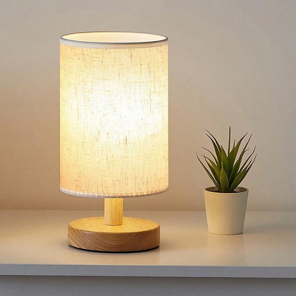 Modern Nordic Wooden And Fabri - Lighting Decor Bedroom recension och pris