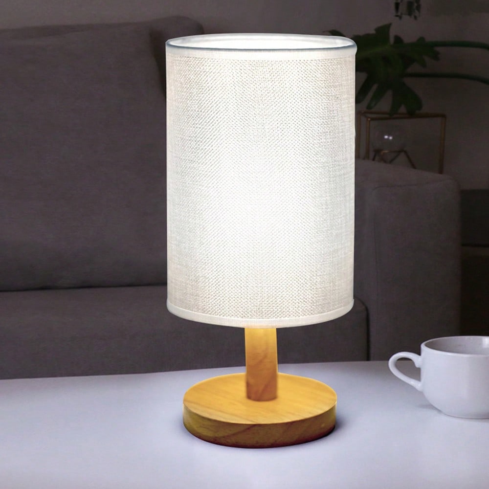 Modern Nordic Wooden And Fabri - Lighting Decor Bedroom recension och pris