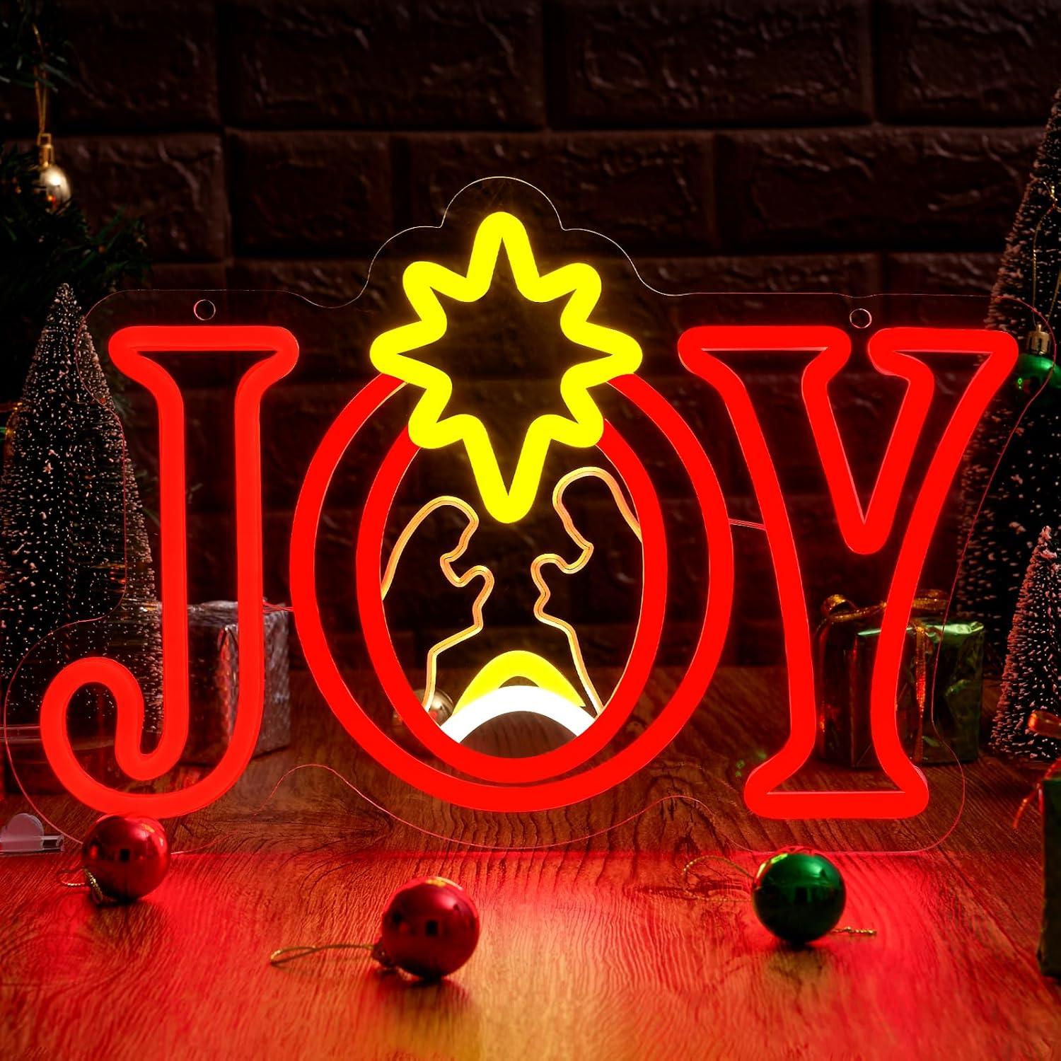 Joy Nativity Scene Neon Sign U - Lighting Christmas Decor recension och pris
