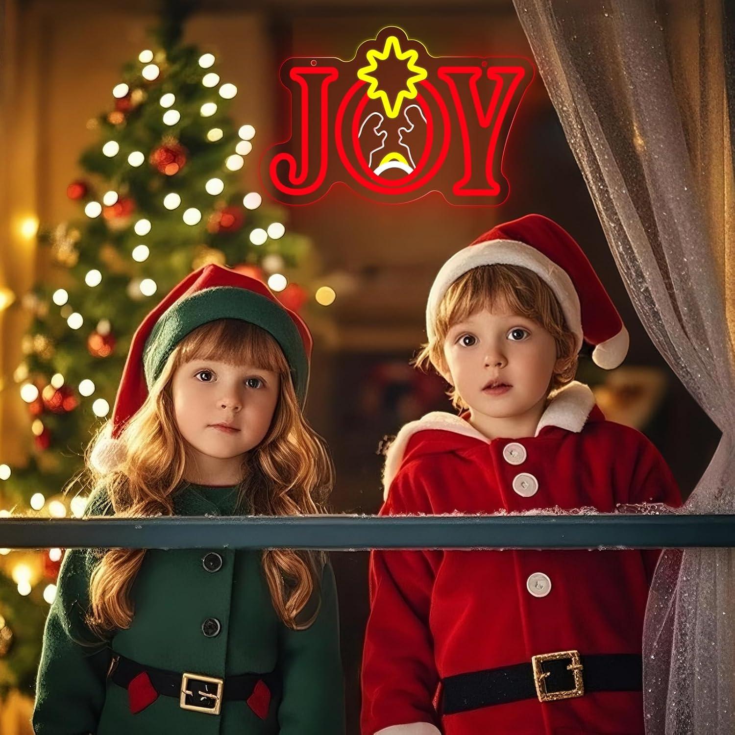 Joy Nativity Scene Neon Sign U - Lighting Christmas Decor recension och pris