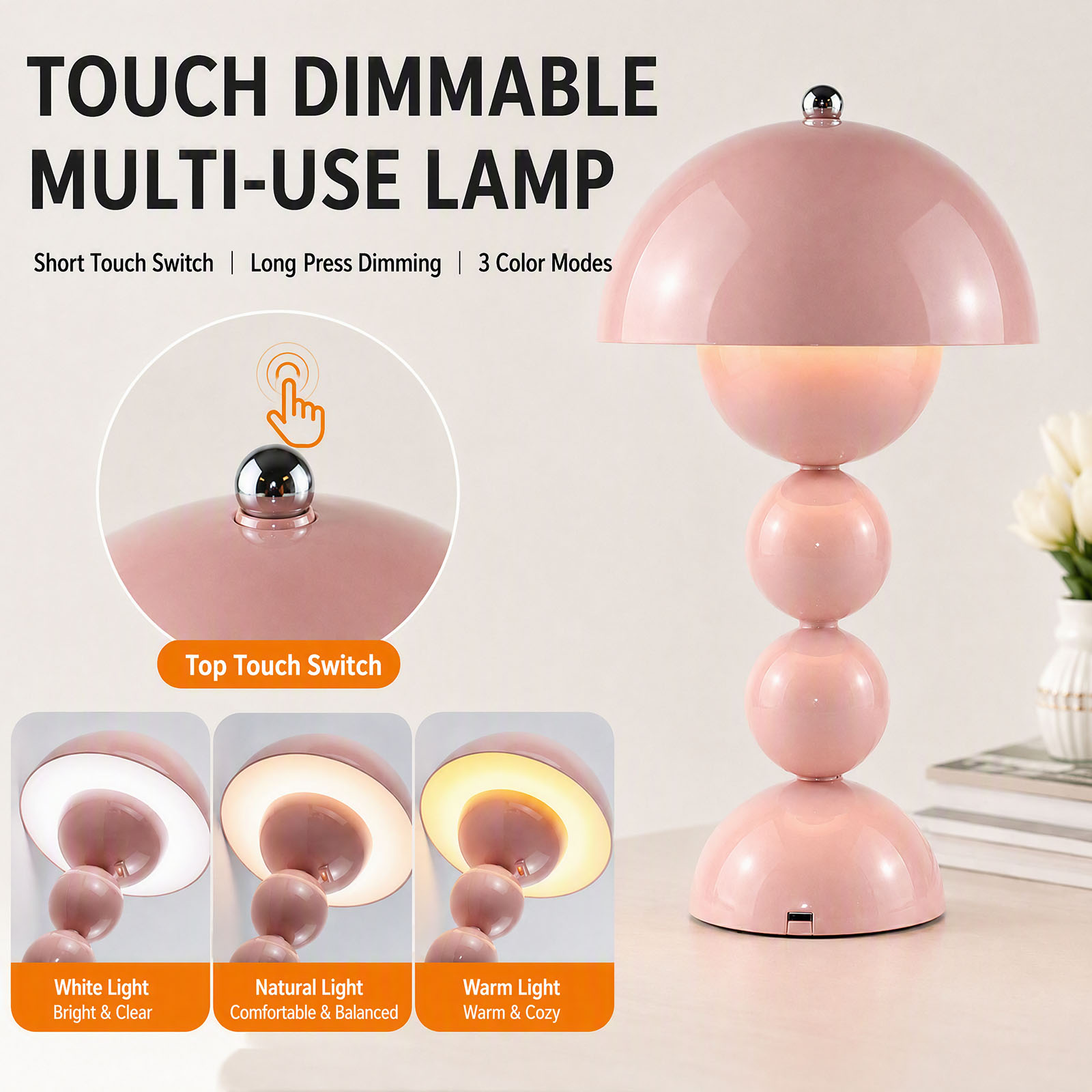 Vintage Mushroom Table Lamp US - Lighting Decor Bedroom recension och pris