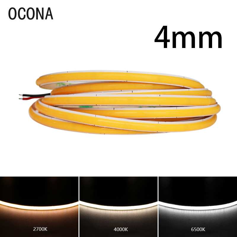 4mm Narrow COB LED Strip Light - Lighting Mcqueen Bedroom Decor recension och pris