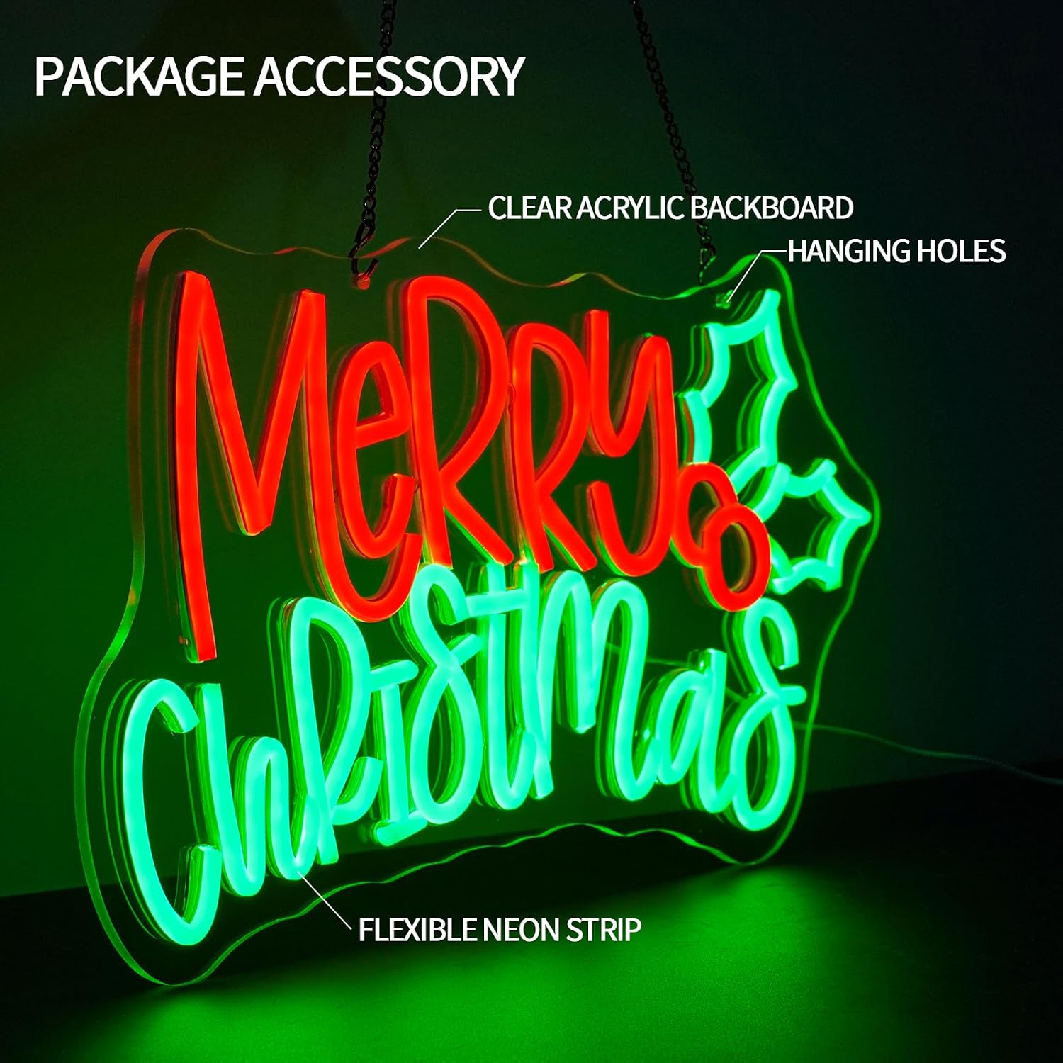 Merry Christmas Neon Sign LED  - Lighting Christmas Decor recension och pris