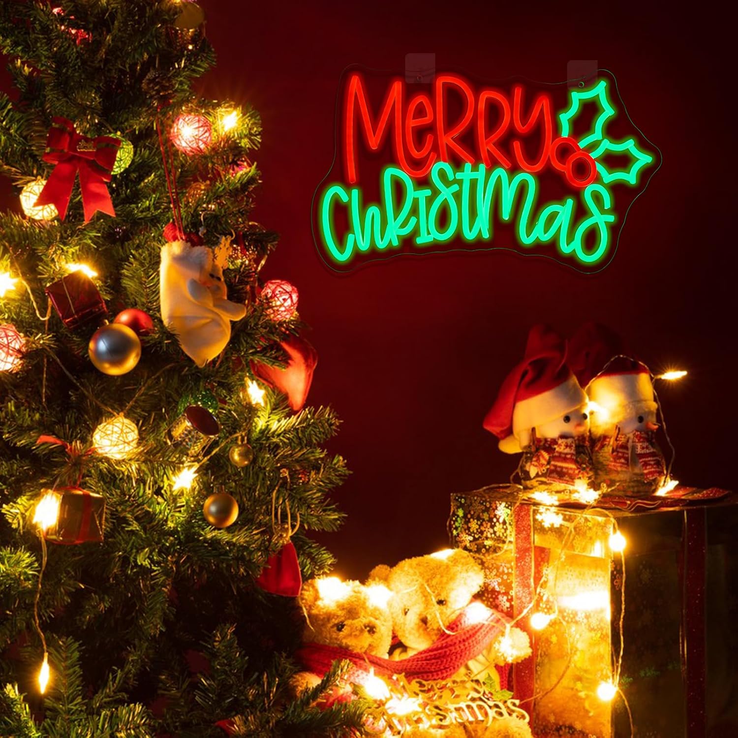 Merry Christmas Neon Sign LED  - Lighting Christmas Decor recension och pris