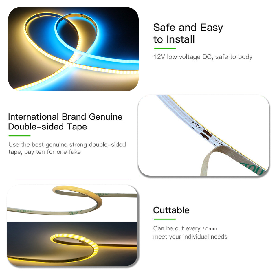 3mm COB DC 12V Ultra Thin  Col - Lighting Mcqueen Bedroom Decor recension och pris
